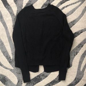 NWOT AQUA lace-up criss-cross sweater